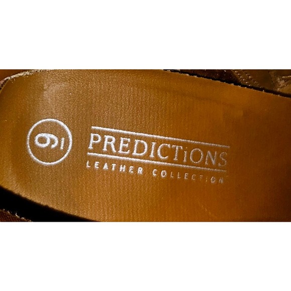 Predictions Leather Fringed Heeled Boots Womens Size 9 Western Cowboy - Picture 10 of 12